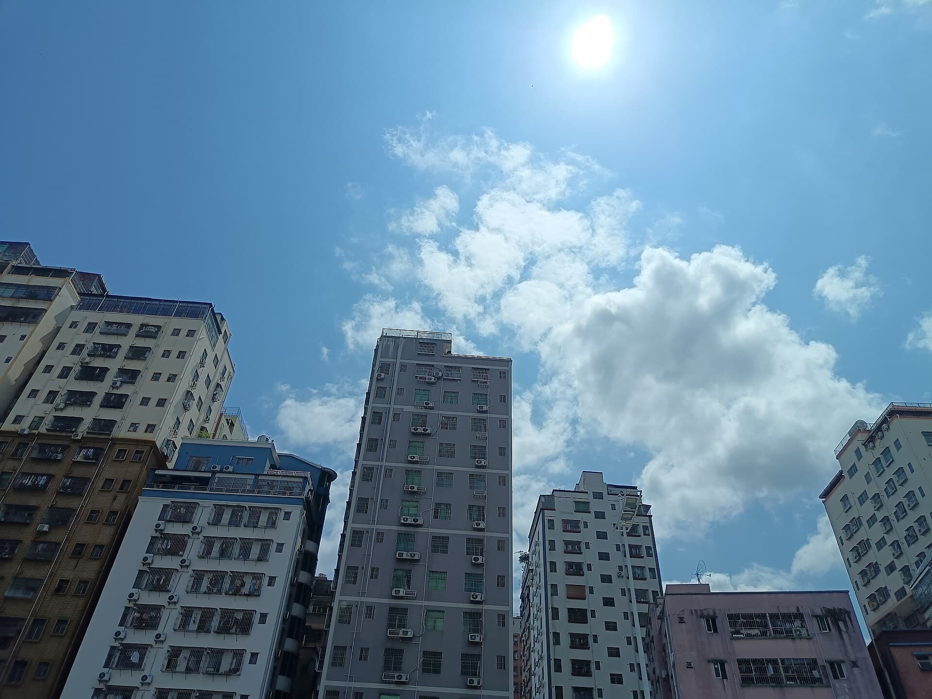 Contemporary Shenzhen skyline under a bright sky